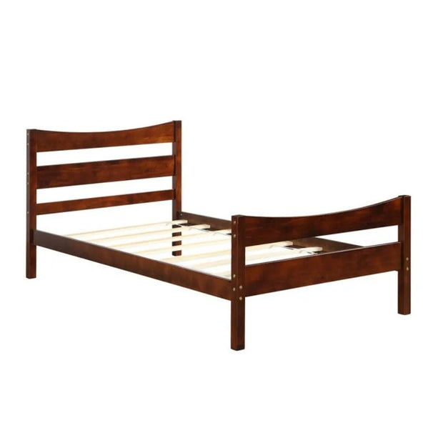 Twin Size Rustic Style Platform Bed Frame with board and Footboard