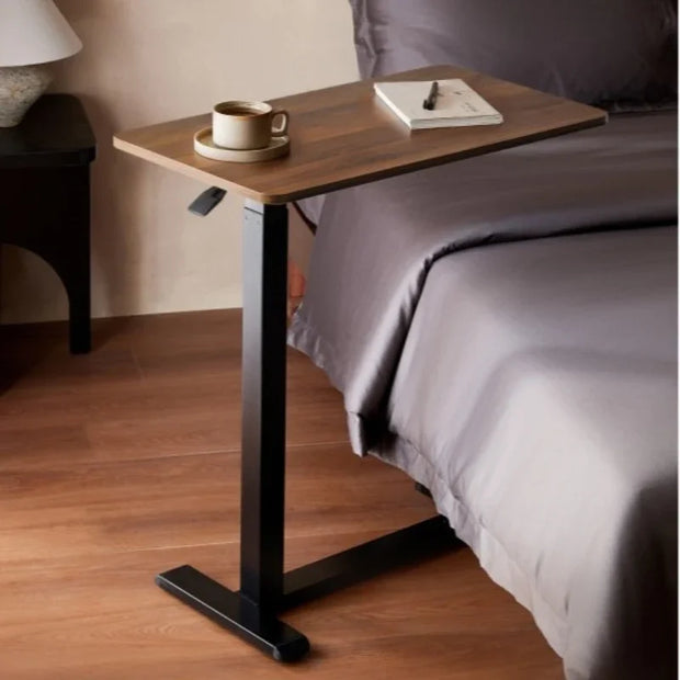 Hydraulic lifting bedside table Movable lifting computer table Desk standing sofa side few folding notebook table