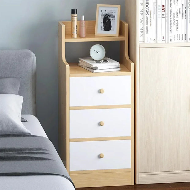 Wooden Bedside Table Multifunctional Storage Cabinet Drawer Style Storage Cabinet Easy To Assemble Bedside Table Simple Storage
