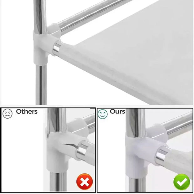 Canvas Wardrobe Clothes Closet Organizer Portable Storage Cupboard for Bedroom  128*45*170cm Fabric Closet