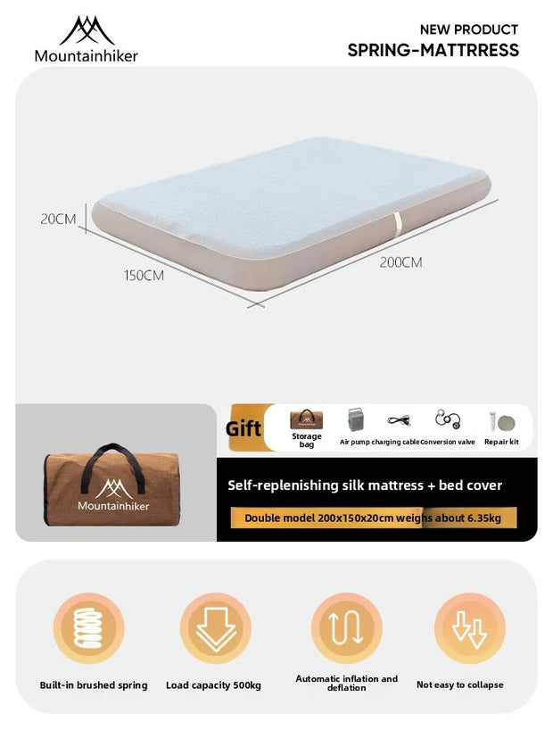 Brushed bed, marble cloud bed, inflatable mattress, tent, outdoor camping, camping household floor bed, air mattress