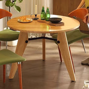 Solid Wood Dining Table Dining Room Round Table Modern Nordic Individual Movable Tables Living Room Home Furniture Tables To Eat