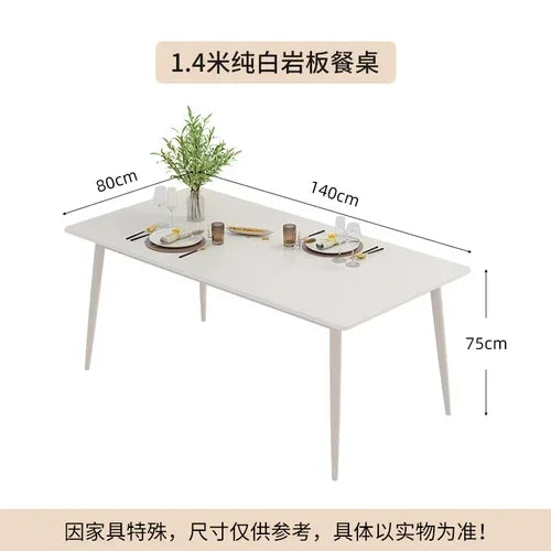 Wooden Nordic Rectangle Dining Table – Minimalist Luxury for Living Room & Garden