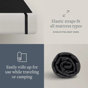 Grounding Mat for Bed - Twin Size Conductive Mattress Cover with Carbon Layer & Vegan Leather, Earthing Pad for Better Sleep, Pa