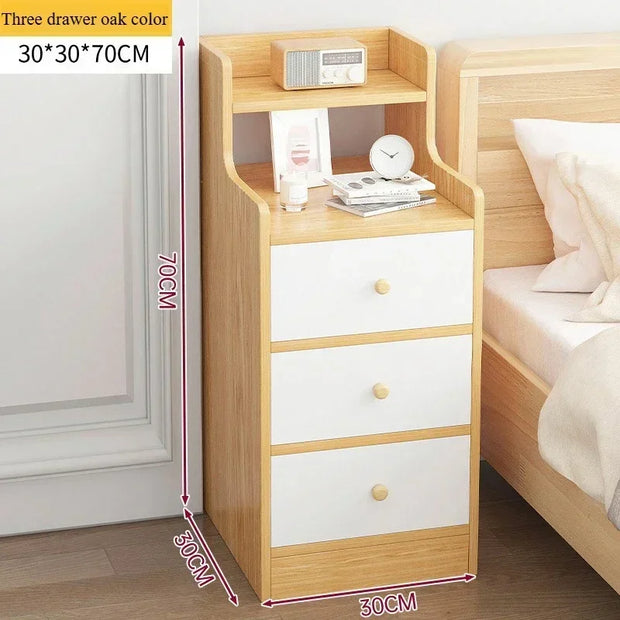 Wooden Bedside Table Multifunctional Storage Cabinet Drawer Style Storage Cabinet Easy To Assemble Bedside Table Simple Storage