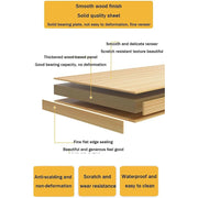 Solid Wood Bedside Table – Double-Layer Nightstand for Bedroom & Living Room