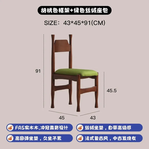 Mid Century Dark Foldable Dining Table – French Chic Vintage with Unique Tall Legs