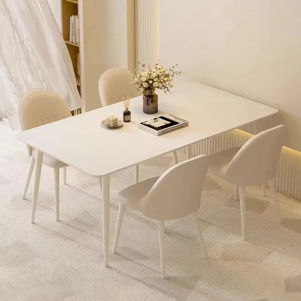 Wooden Nordic Rectangle Dining Table – Minimalist Luxury for Living Room & Garden