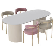 Oval Modern Dining Table Kitchen Unique Nordic Italian Salon Dining Table Luxury White Design Mesas De Jantar Home Furniture