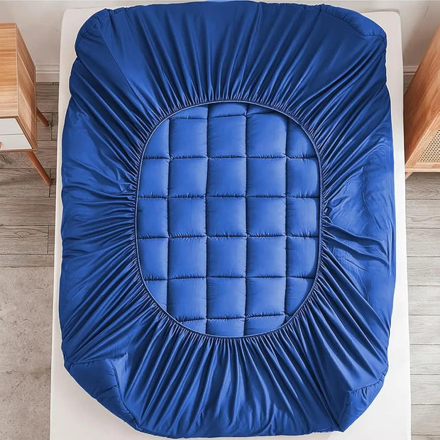 Cooling Mattress Pad Quilted Fitted Mattress Cover Mattress Topper Breathable Mattress Protector with 8-21 Inch Deep Pocket