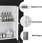 EFAN Storage Cabinet, Freestanding/Wall Mounted Bathroom Unit with Adjustable Shelf, Multi-purpose Waterproof Cupboard Furniture