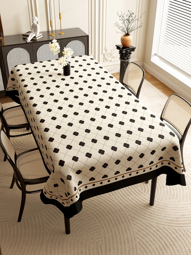 Waterproof & Oil-Proof PVC Dining Tablecloth – Light Luxury High-End Protective Mat