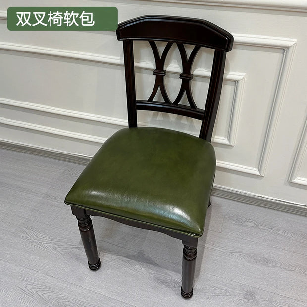 Middle Ancient Style French Retro Pure Solid Wood Round Dining Table American Round Furniture Mesa Comedor Extensible Restaurant