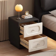 Luxury Minimalist Bedside Table – Nordic Nightstand Dresser with Drawers for Bedroom