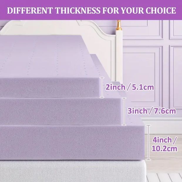 Maxzzz 2inch Mattress Topper, Twin to King, Premium Firm Memory Foam Mattress Topper,Cooling & Gel-infused,High-Density Bed Pads