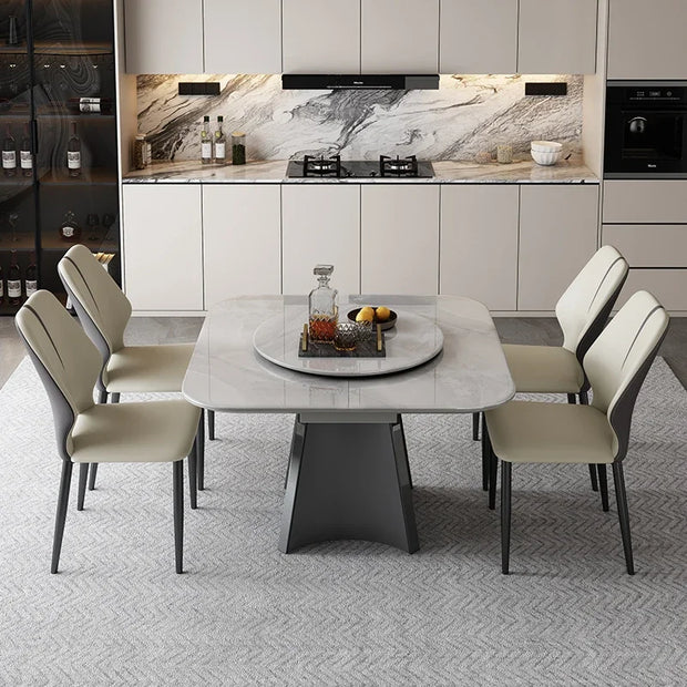 Reception Turntable Dining Table Luxury Nordic Entryway Dining Table Salon Makeup Entryway Unique Mesa Muebles Home Furniture