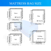 Mattress Bag for Moving and Storage,Heavy Duty Tarp Reusable Mattress Storage Bag,Easy Carrier Mattress Moving Cover