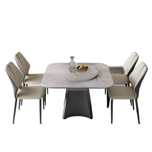 Luxury Nordic Reception Turntable Dining Table – Unique Entryway & Salon Furniture