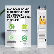 Bathroom Floor Cabinet Free Standing slim bathroom cabinet with Paper Towel Drawer & Cupboard Storage Organizer Home Furniture