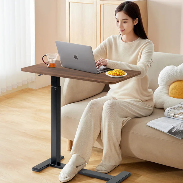 Hydraulic lifting bedside table Movable lifting computer table Desk standing sofa side few folding notebook table