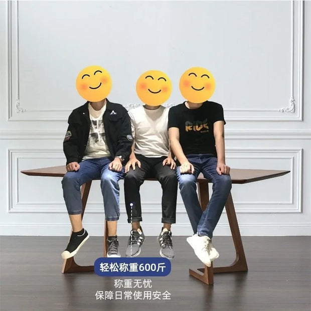 Pure Solid Wood Dining Table – Simple Design for Home & High-End Restaurant Use