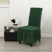 High Quality Seersucker Chair Cover For Dining Room Banquet Chair Slipcover Stretch Chair Skirt Elastic Wedding Chair Decoration