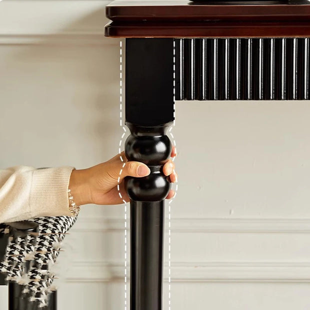 Mid Century Dark Dining Tables Foldable French Chic Vintage Dining Tables Unique Tall Legs Table A Manger Pliante Furnitures