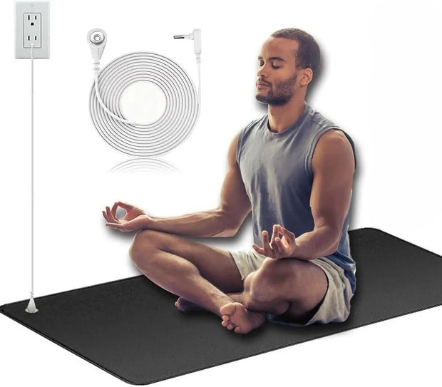 Grounding Mat for Bed - Twin Size Conductive Mattress Cover with Carbon Layer & Vegan Leather, Earthing Pad for Better Sleep, Pa