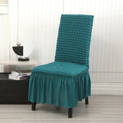 High Quality Seersucker Chair Cover For Dining Room Banquet Chair Slipcover Stretch Chair Skirt Elastic Wedding Chair Decoration