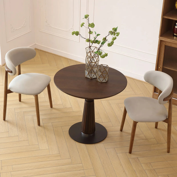 Round Mid-Century Modern Dining Table  Best Choice Products 31.5inSpace-Saving Dinette  Leisure Table for 2 to 4 Person