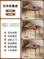 Luxury Minimalist Folding Dining Table – European Style Portable Mesa Dobrável for Kitchen