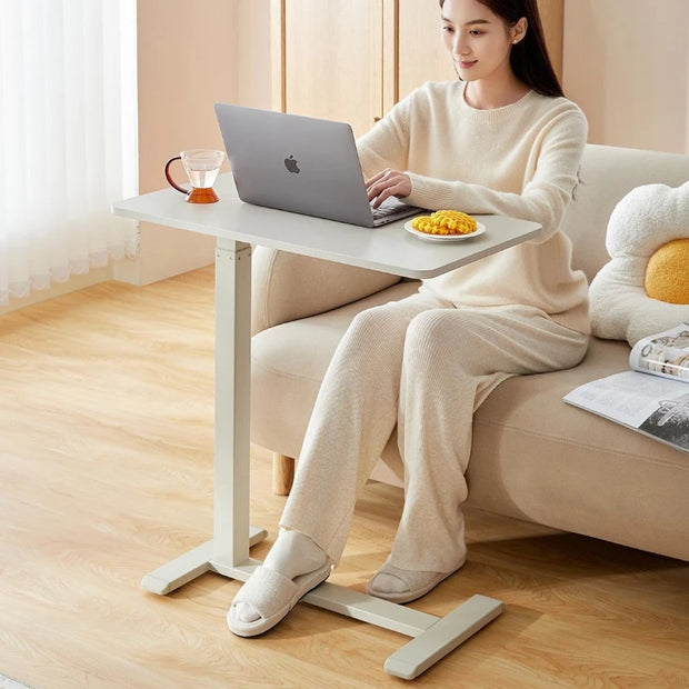 Hydraulic lifting bedside table Movable lifting computer table Desk standing sofa side few folding notebook table