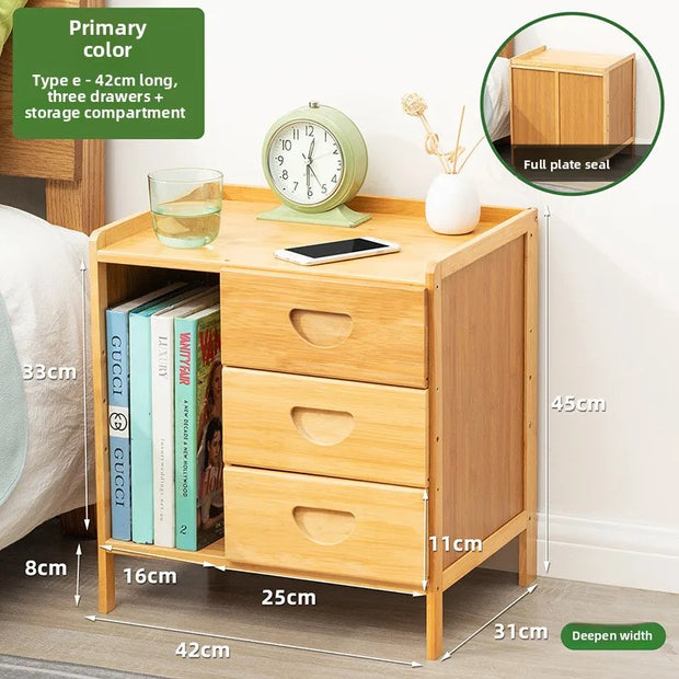 Bedside table simple solid wood small cabinet storage cabinet bedroom bedside simple Nordic European modern mini