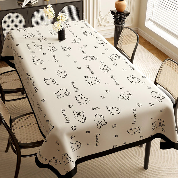 Waterproof & Oil-Proof PVC Dining Tablecloth – Light Luxury High-End Protective Mat