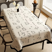 Dining table tablecloth waterproof and oil-proof leave-in pvc dining  mat light luxury high-end desktop tablecloth dining