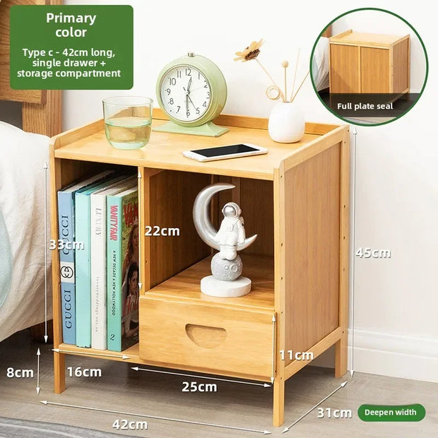 Simple Solid Wood Bedside Table – Small Storage Cabinet, Nordic European Mini Nightstand