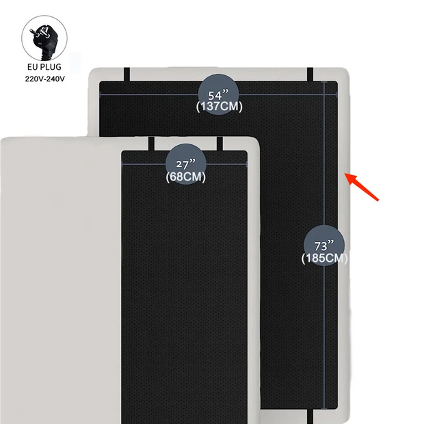 King Size Grounding Mat for Bed – Vegan Leather Conductive Mattress Pad for Better Sleep & EMF Protection