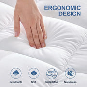 Cooling Mattress Pad Quilted Fitted Mattress Cover Mattress Topper Breathable Mattress Protector with 8-21 Inch Deep Pocket