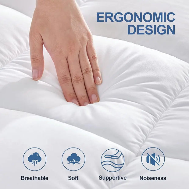 Cooling Mattress Pad Quilted Fitted Mattress Cover Mattress Topper Breathable Mattress Protector with 8-21 Inch Deep Pocket
