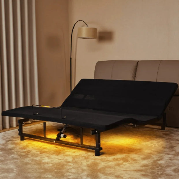Queen Adjustable Bed Base Frame – Foot Incline, Wireless Remote, USB Ports & Underbed Nightlights