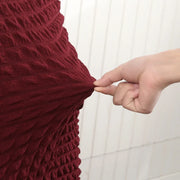 High Quality Seersucker Chair Cover For Dining Room Banquet Chair Slipcover Stretch Chair Skirt Elastic Wedding Chair Decoration