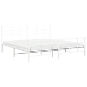 White Steel Full Bed Frame – Durable Modern Design with Powder-Coated Finish