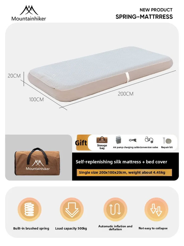 Brushed bed, marble cloud bed, inflatable mattress, tent, outdoor camping, camping household floor bed, air mattress