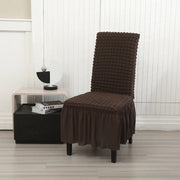 High Quality Seersucker Chair Cover For Dining Room Banquet Chair Slipcover Stretch Chair Skirt Elastic Wedding Chair Decoration