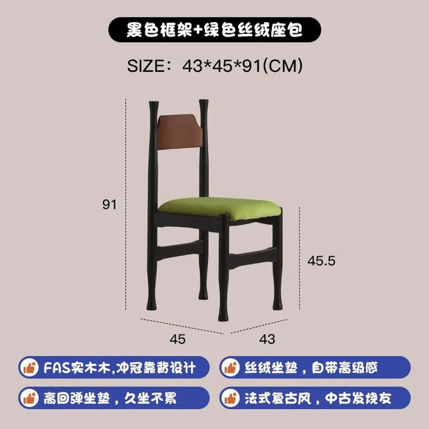 Mid Century Dark Foldable Dining Table – French Chic Vintage with Unique Tall Legs