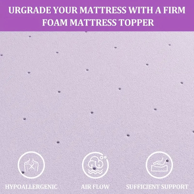 Maxzzz 2inch Mattress Topper, Twin to King, Premium Firm Memory Foam Mattress Topper,Cooling & Gel-infused,High-Density Bed Pads