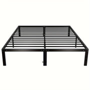 Metal Bed Frame Support Sturdy Platform Mattress Foundation with Under Storage Space No Box Spring Needed Black Full Queen King Twin Size